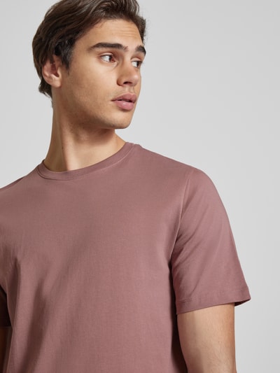 Jack & Jones T-shirt z detalem z logo model ‘ORGANIC’ Fiołkoworóżowy 3