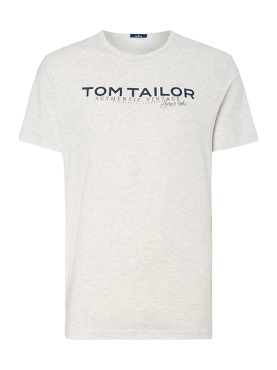 Tom Tailor T-Shirt mit Logo-Print Weiss 1