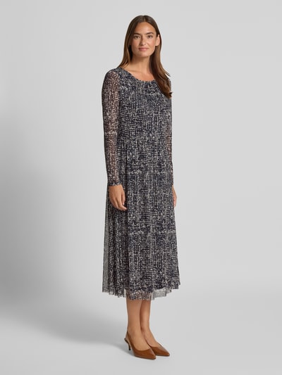 Tom Tailor Tailliertes Freizeitkleid aus Mesh Dunkelblau 1