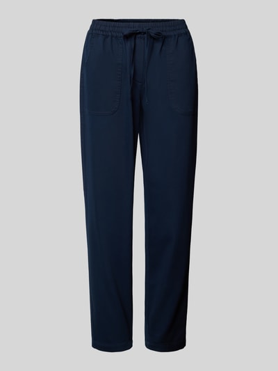 Soyaconcept Tapered fit broek met elastische band, model 'AKILA' Marineblauw - 2