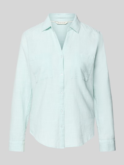 Tom Tailor Regular Fit overhemdblouse van puur katoen Mintgroen - 2