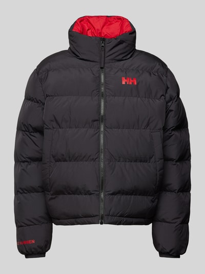 Helly Hansen Pikowana kurtka z kapturem z nadrukiem z logo Czarny 2