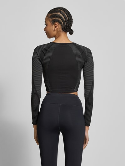 adidas Sportswear Kort shirt met lange mouwen en labelprint Zwart - 5