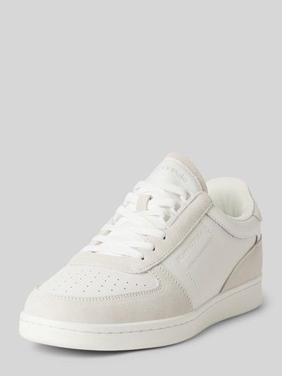 Marc O'Polo Low Top Sneaker im Retro-Stil aus hochwertigem Rindsleder Weiss 1