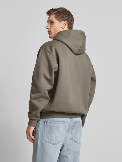 KARL KANI Hoodie met labelstitching Antraciet - 5