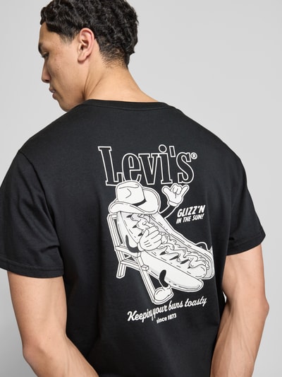 Levi's® T-shirt o kroju relaxed fit z czystej bawełny Czarny 3