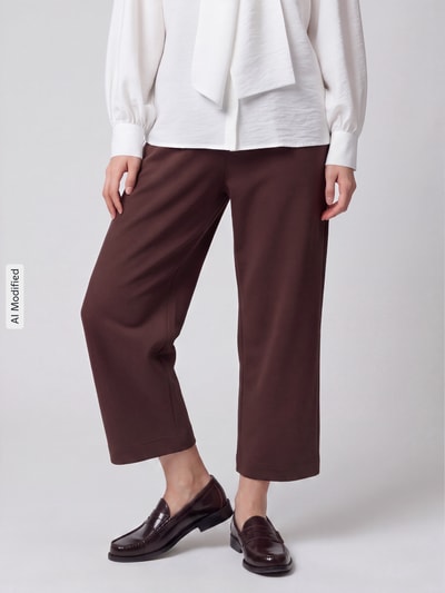 Tom Tailor Loose Fit Sweatpants mit Viskose-Anteil Schoko 4