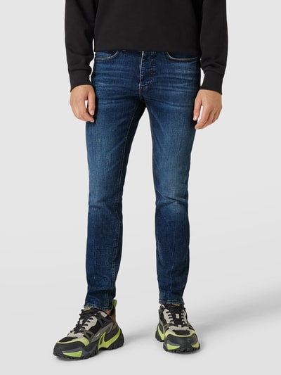 Brax Straight Fit Jeans im Used-Look Modell 'CHRIS' Blau 4