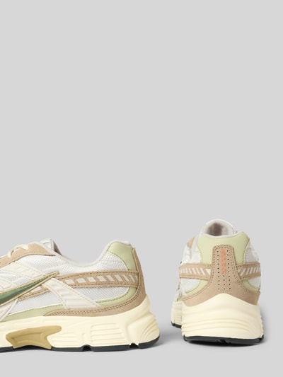 Produktfoto, Sneaker aus Leder-Mix mit Logo-Print Modell 'INITIATOR' von Nike, cremegrün-beige Farbtöne, profilierte Sohle, Kunststoff- und Wildlederoptik