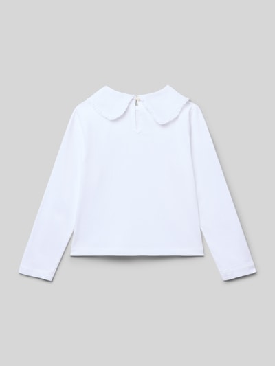 Polo Ralph Lauren Kids Bluzka z długim rękawem o kroju regular fit z czystej bawełny model ‘Knit’ Biały 3