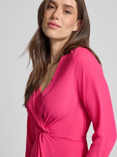 HUGO Midi-jurk met knoopdetail, model 'Koventi' Felroze - 3