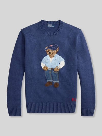 Polo Ralph Lauren Regular Fit Strickpullover mit Polo Bear Stitching Marine 2