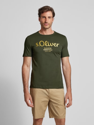 s.Oliver RED LABEL T-Shirt mit Rundhalsausschnitt Khaki 4