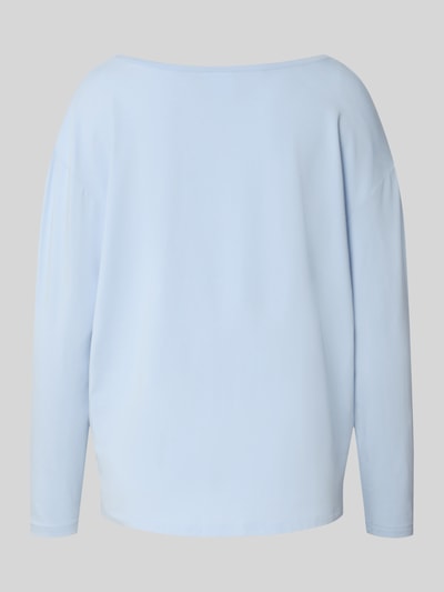 CCDK Copenhagen Shirt met lange mouwen en geribde ronde hals, model 'Britt' Blauw - 3