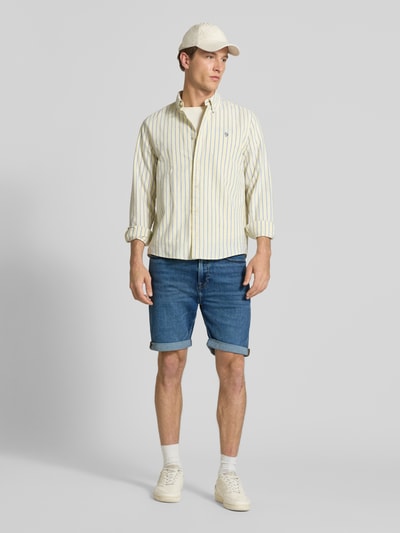 Calvin Klein Jeans Slim Fit Jeansshorts aus Baumwoll-Mix Modell 'HAMPTON' Dunkelblau 1