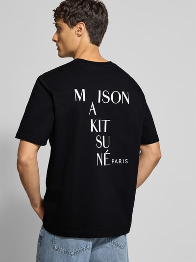 MAISON KITSUNÉ Regular Fit T-Shirt aus reiner Baumwolle Black 3