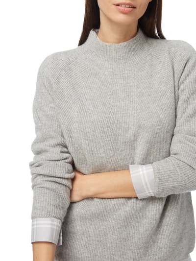 Jake*s Casual Pullover aus Kaschmir mit Raglanärmeln Silber Melange 3