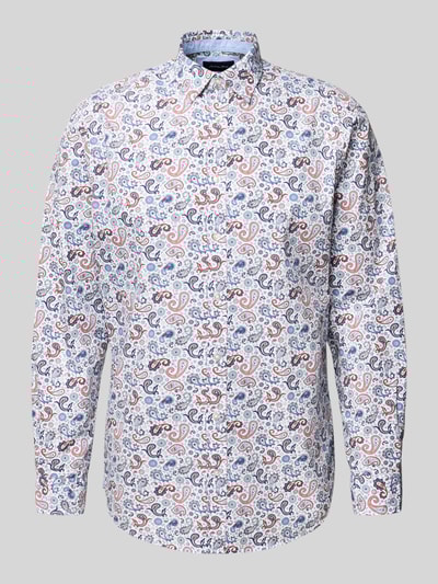 Christian Berg Men Vrijetijdsoverhemd met knoopsluiting Donkeroranje - 2