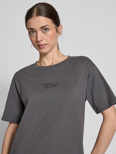 Jake*s Casual T-Shirt mit Motiv-Print Dunkelgrau 3