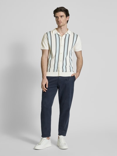 Lindbergh Freizeithemd mit Polokragen Offwhite 1