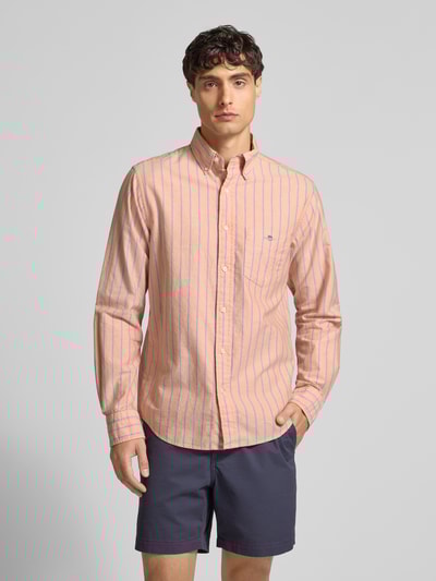 Gant Regular Fit Freizeithemd mit Motiv-Stitching Orange 4
