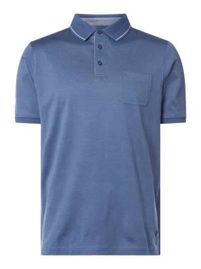 Fynch-Hatton Poloshirt mit Webmuster  Jeans 1