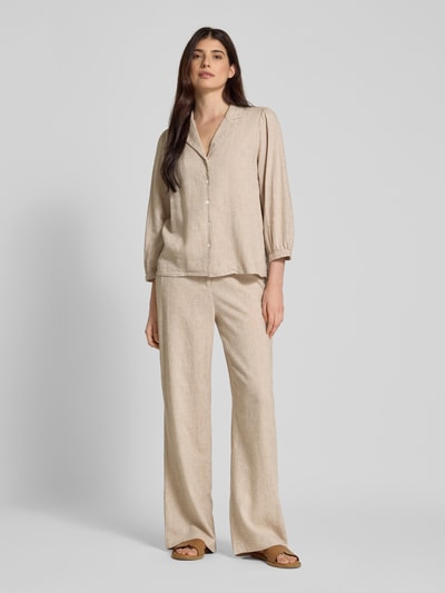 MSCH Copenhagen Straight leg linnen broek met steekzakken, model 'Pennie Ginia' Beige - 1