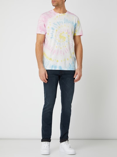 Jack & Jones T-Shirt in Batik-Optik Rosa 1