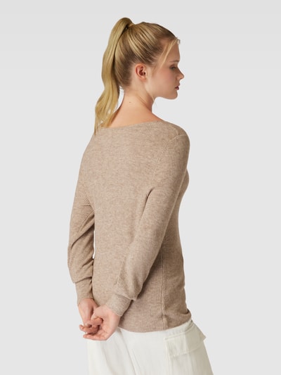 Only Strickpullover mit V-Ausschnitt Modell 'ATIA' Sand Melange 5