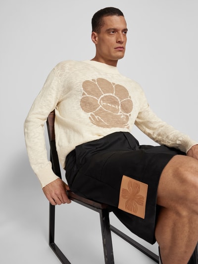 ISNURH Pullover in Strick-Optik Sand 3