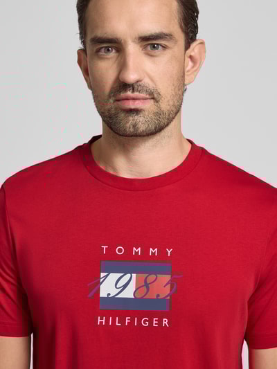 Tommy Hilfiger Regular Fit T-Shirt aus reiner Baumwolle Rot 3