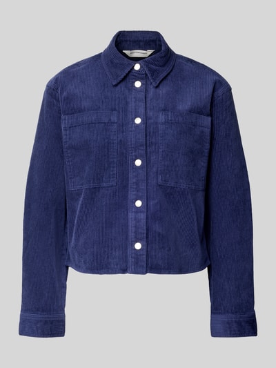 MSCH Copenhagen Bluzka koszulowa z listwą na zatrzaski model ‘Arcelle’ Ciemnoniebieski 2