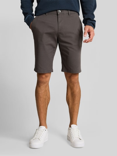 Tom Tailor Slim Fit Chinoshorts aus reiner Baumwolle Dunkelgrau 4