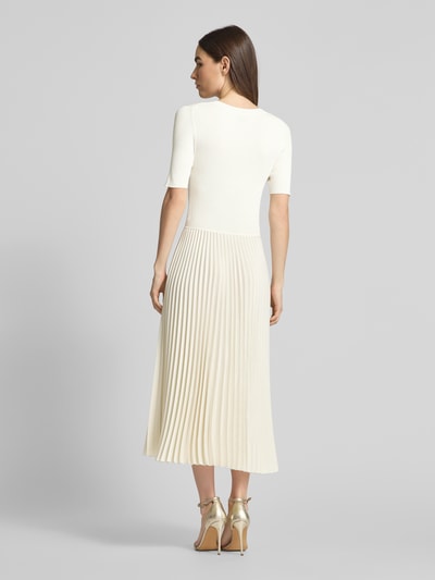 BOSS Midikleid aus Viskose-Mix Modell 'Fadridi' Offwhite 5