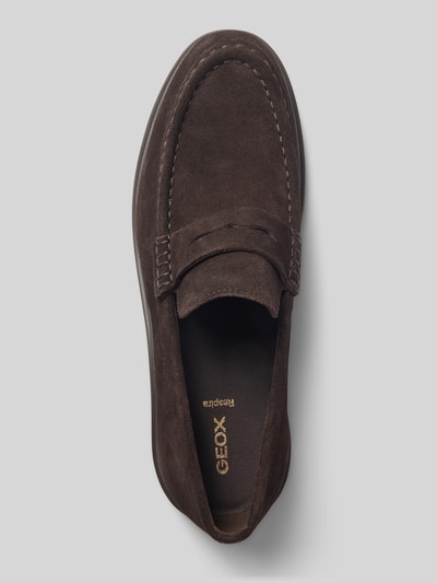 Geox Loafers van leer, model 'MASSIMIANO' Donkerbruin - 3