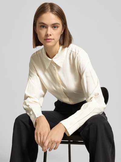 Marc O'Polo Denim Regular fit overhemdblouse van pure viscose Offwhite - 3