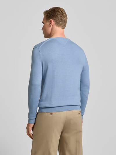Tommy Hilfiger Regular Fit Strickpullover aus Baumwoll-Kaschmir-Mix Jeansblau 5