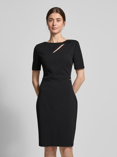 Calvin Klein Womenswear Knielanges Kleid mit Knotendetail Modell 'SCUBA' Black 4