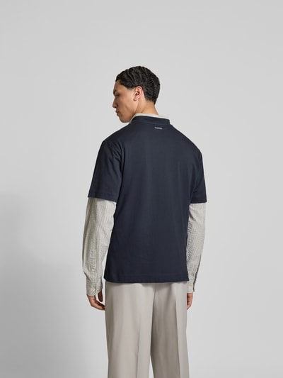 Closed Regular Fit T-Shirt mit Statement-Print Dunkelblau 5