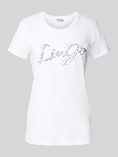 Liu Jo White T-shirt met labelprint Wit - 2