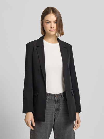 PIECES Loose fit lange blazer met figuurnaden, model 'BOZZY' Zwart - 4