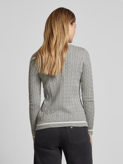 Christian Berg Woman Strickpullover mit gerippten Abschlüssen Silber Melange 5