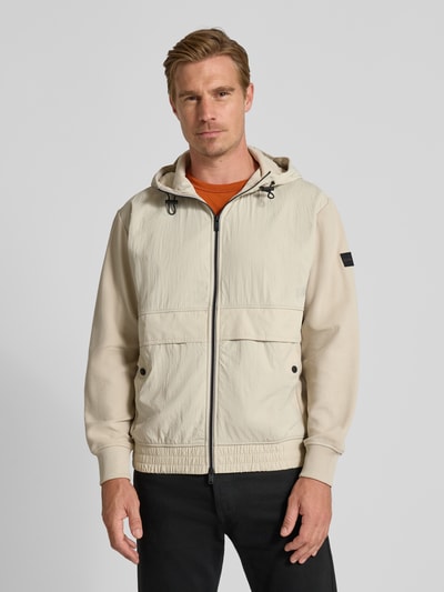 BOSS Orange Regular fit sweatjack van puur katoen, model 'ZE_HOOD'  Beige - 4