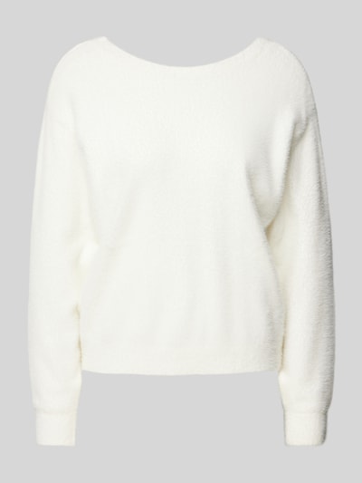 Tom Tailor Denim Regular Fit Strickpullover mit feinem Angora Garn Offwhite 2