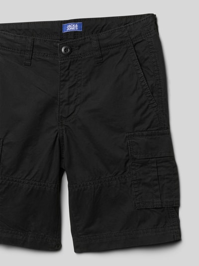 Jack & Jones Regular Fit Cargoshorts mit Label-Patch Modell 'BOWIE' Black 2