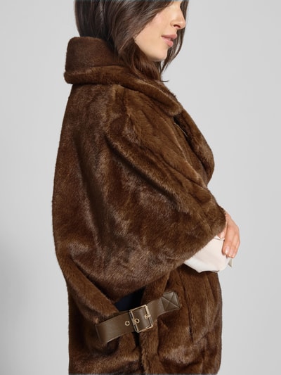Liu Jo White Jacke aus Kunstfell Schoko 3