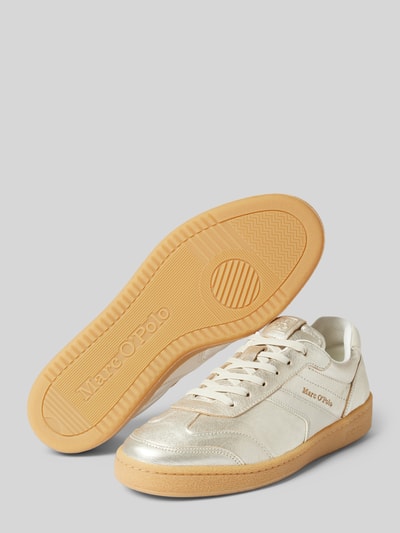 Marc O'Polo Low Top Sneaker mit Glattleder-Details Silber 4