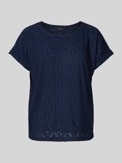 Vero Moda Relaxed Fit T-Shirt mit Lochspitze Modell 'TASSA' Marine 2