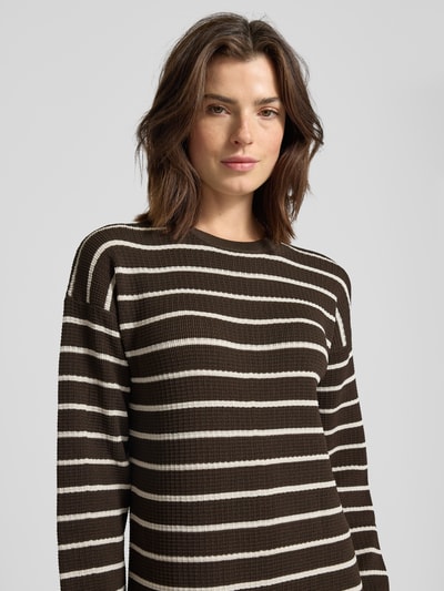 VILLA SOPHIE Strickkleid mit Rundhalsausschnitt Modell 'NURIA' Dunkelbraun 3