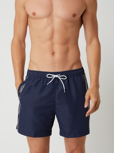 Calvin Klein Underwear Spodenki kąpielowe z paskami z logo Ciemnoniebieski 3